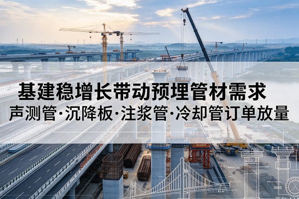 回民基建稳增长带动预埋监测管材需求,声测管、沉降板、注浆管订单持续放量