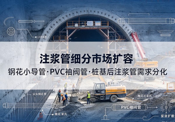 回民注浆管细分市场扩容，隧道钢花小导管、PVC 袖阀管、桩基后注浆管需求分化